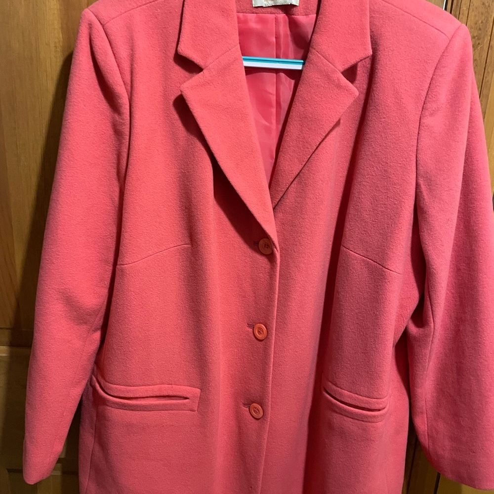 Pink wool blazer - size XL or 1X - perfect condition - clean/smoke free/